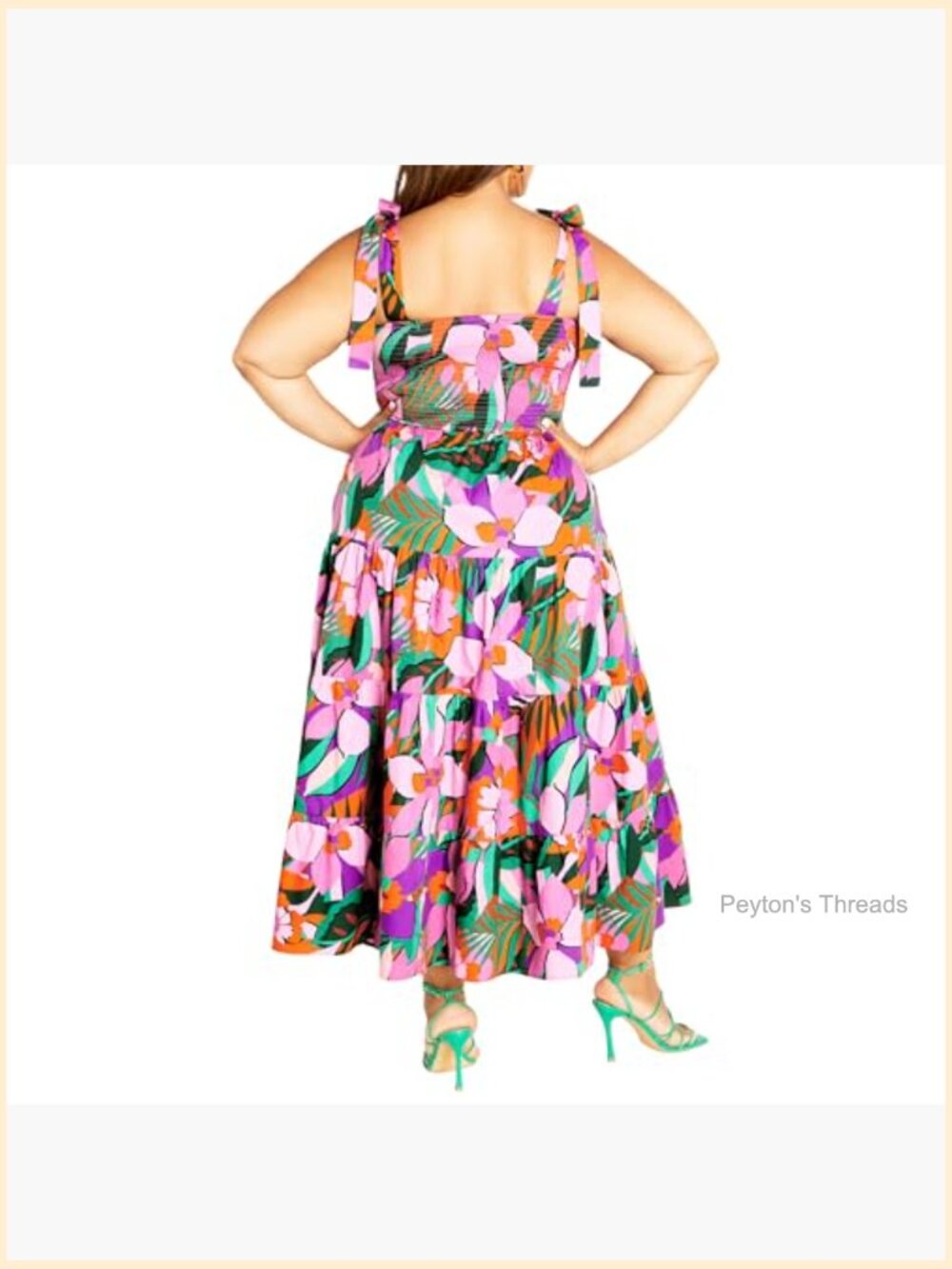 Plus Size Maxi Dress with Side Pockets and Adjustable Straps - Picture 2 of 7